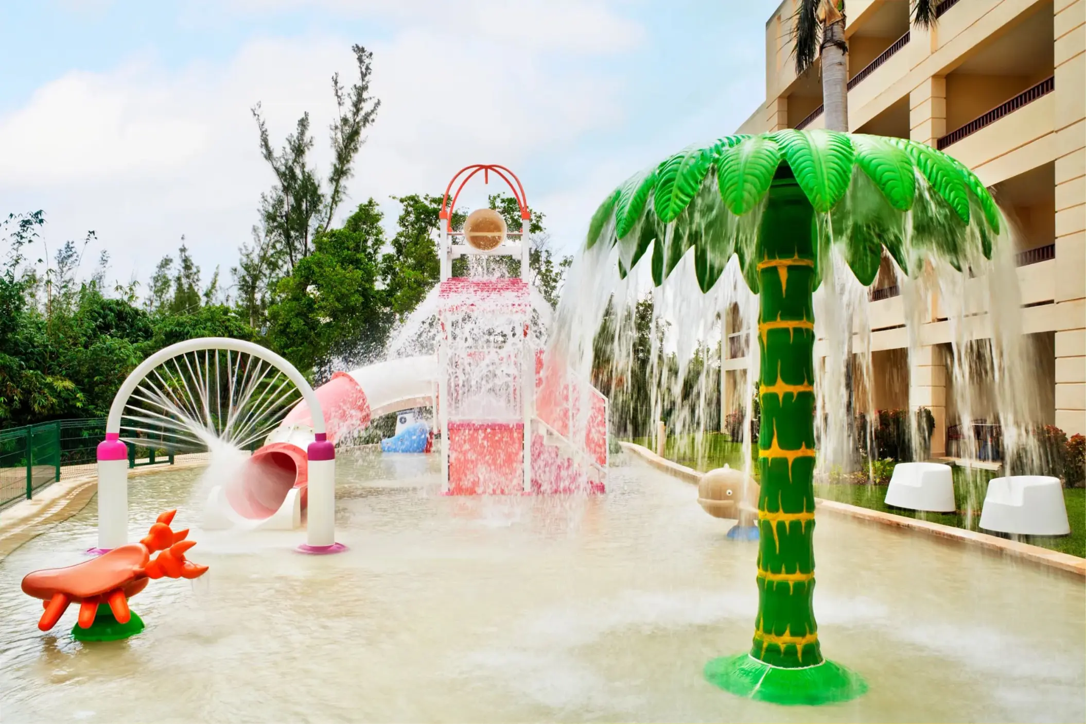 splash park for kids at Hyatt Ziva Riviera Maya