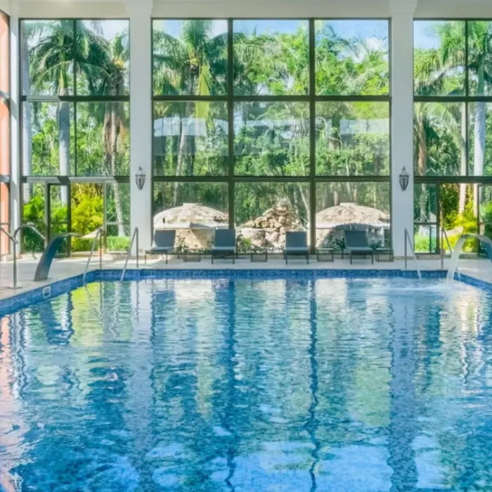 indoor pool at the spa at Iberostar Waves Paraiso del Mar