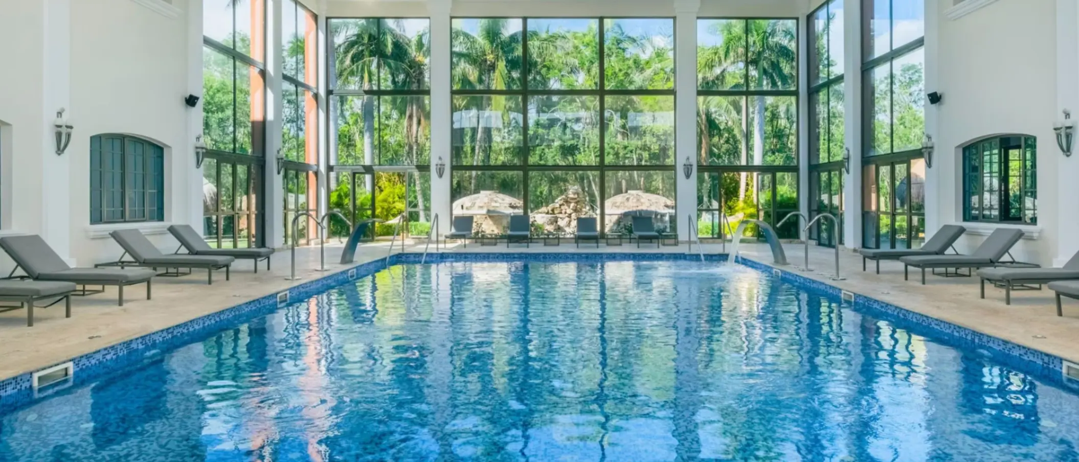 indoor pool at the spa at Iberostar Waves Paraiso del Mar