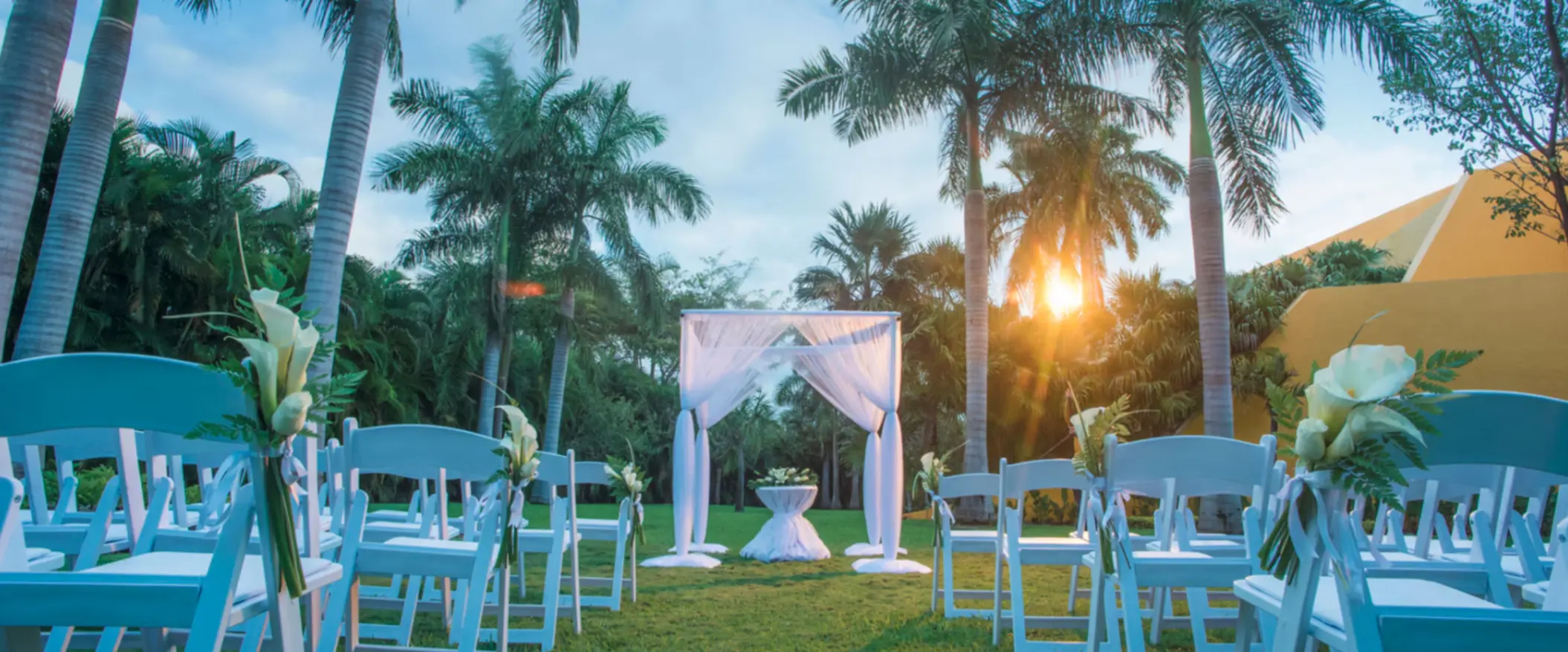 wedding ceremony setup at Iberostar Waves Paraiso del Mar