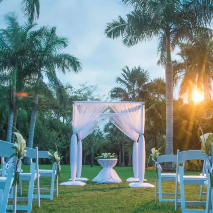 wedding ceremony setup at Iberostar Waves Paraiso del Mar