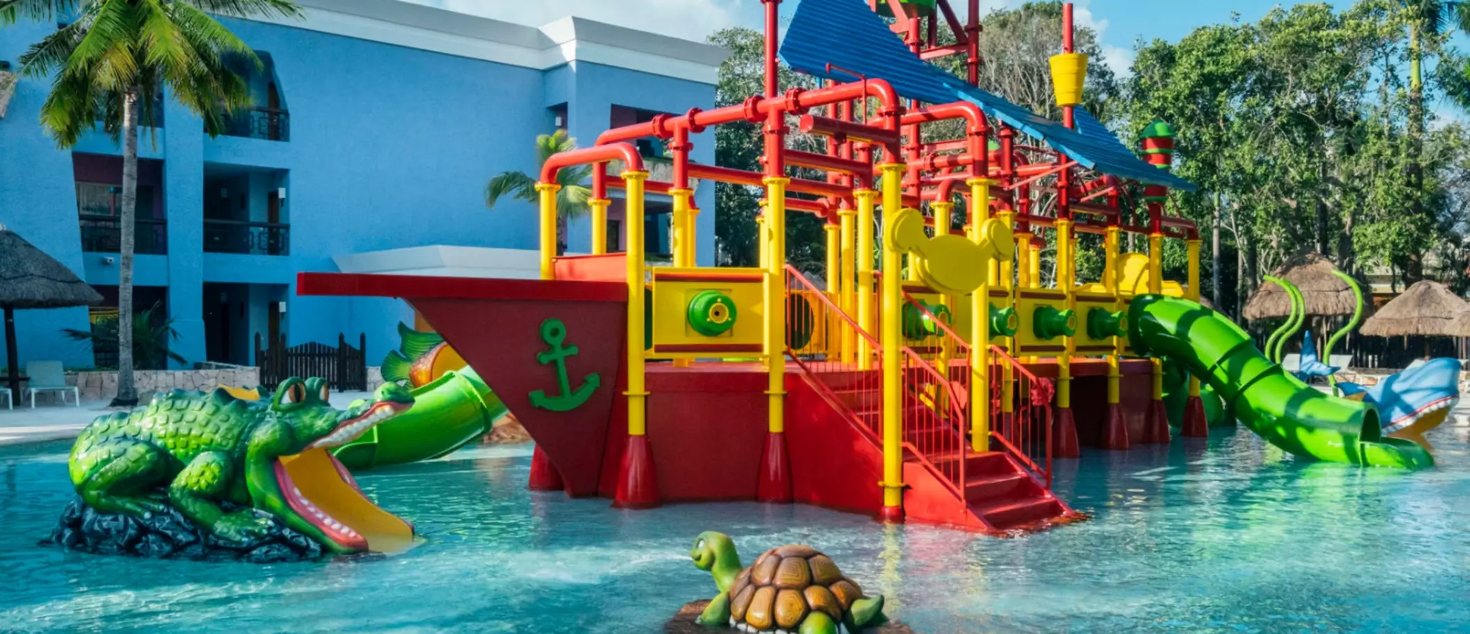 kids splash pool with slides at Iberostar Selection Paraiso Lindo
