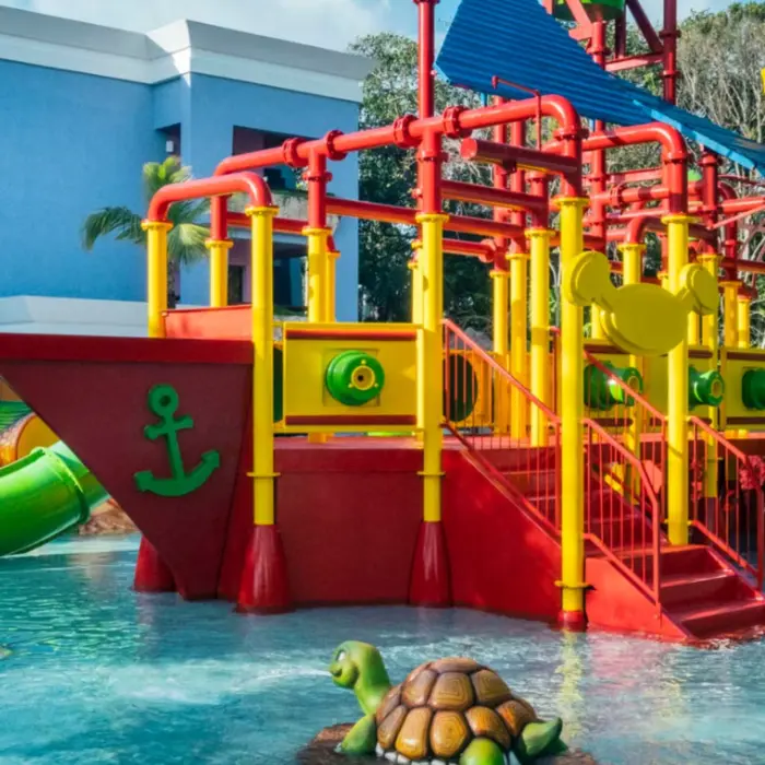 kids splash pool with slides at Iberostar Selection Paraiso Lindo