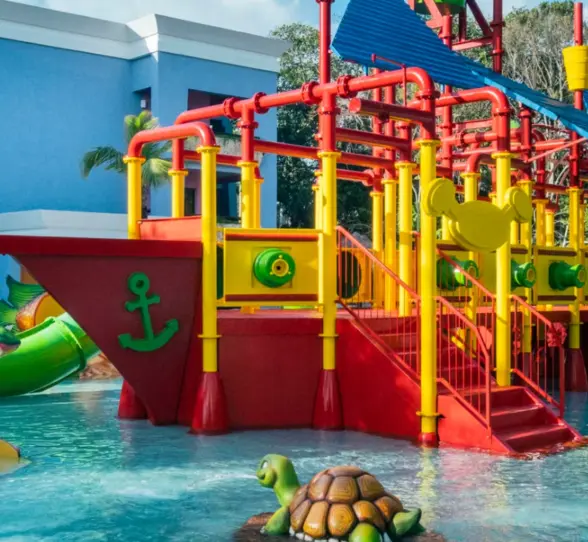 kids splash pool with slides at Iberostar Selection Paraiso Lindo