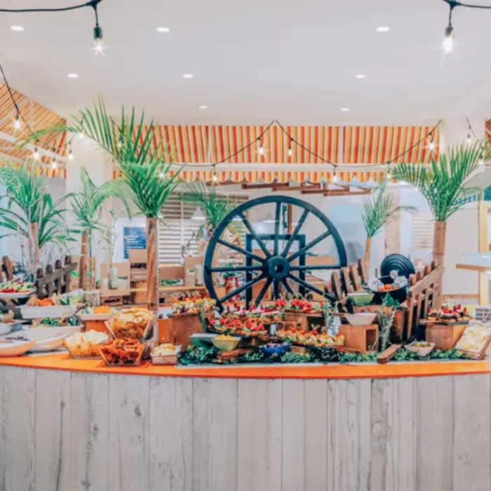 food on display at a buffet restaurant at Iberostar Selection Paraiso Lindo