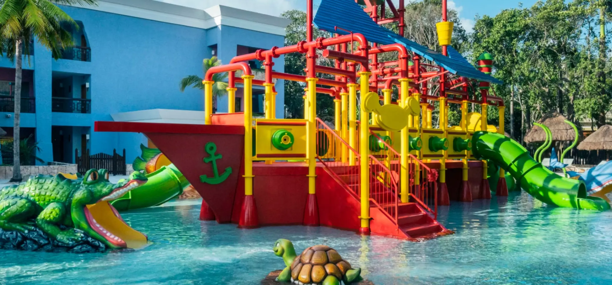 kids splash pool with slides at Iberostar Selection Paraiso Maya Suites