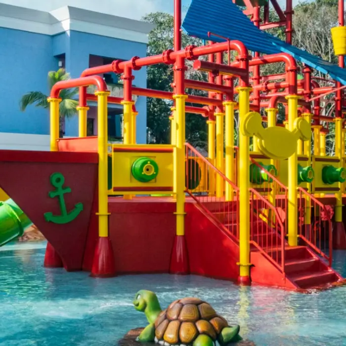 kids splash pool with slides at Iberostar Selection Paraiso Maya Suites