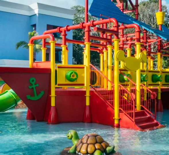 kids splash pool with slides at Iberostar Selection Paraiso Maya Suites