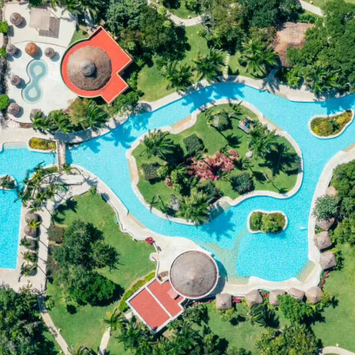 aerial view of the pool at Iberostar Waves Paraiso Beach