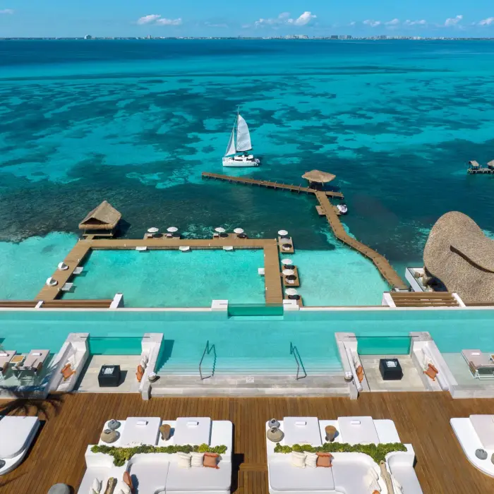 rooftop, pool, and ocean views at Impression Isla Mujeres by Secrets