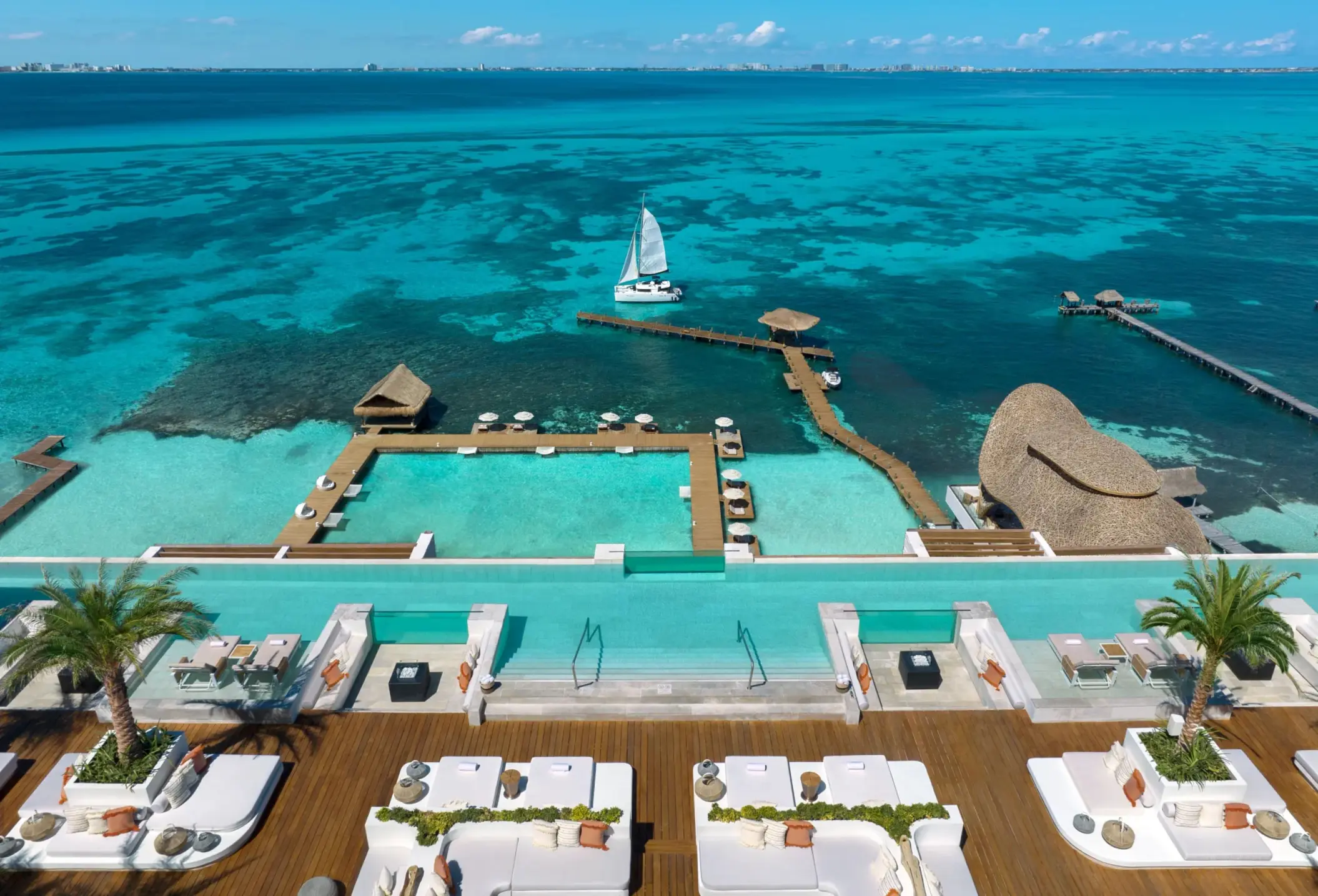 rooftop, pool, and ocean views at Impression Isla Mujeres by Secrets