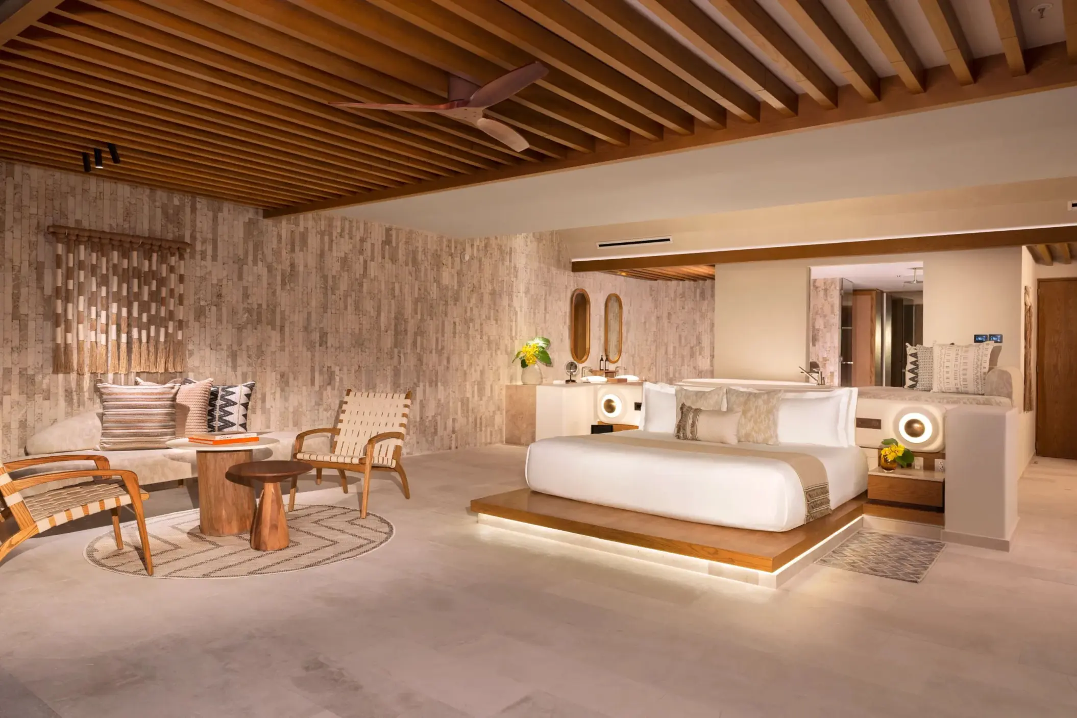 bedroom inside a suite at Impression Isla Mujeres by Secrets