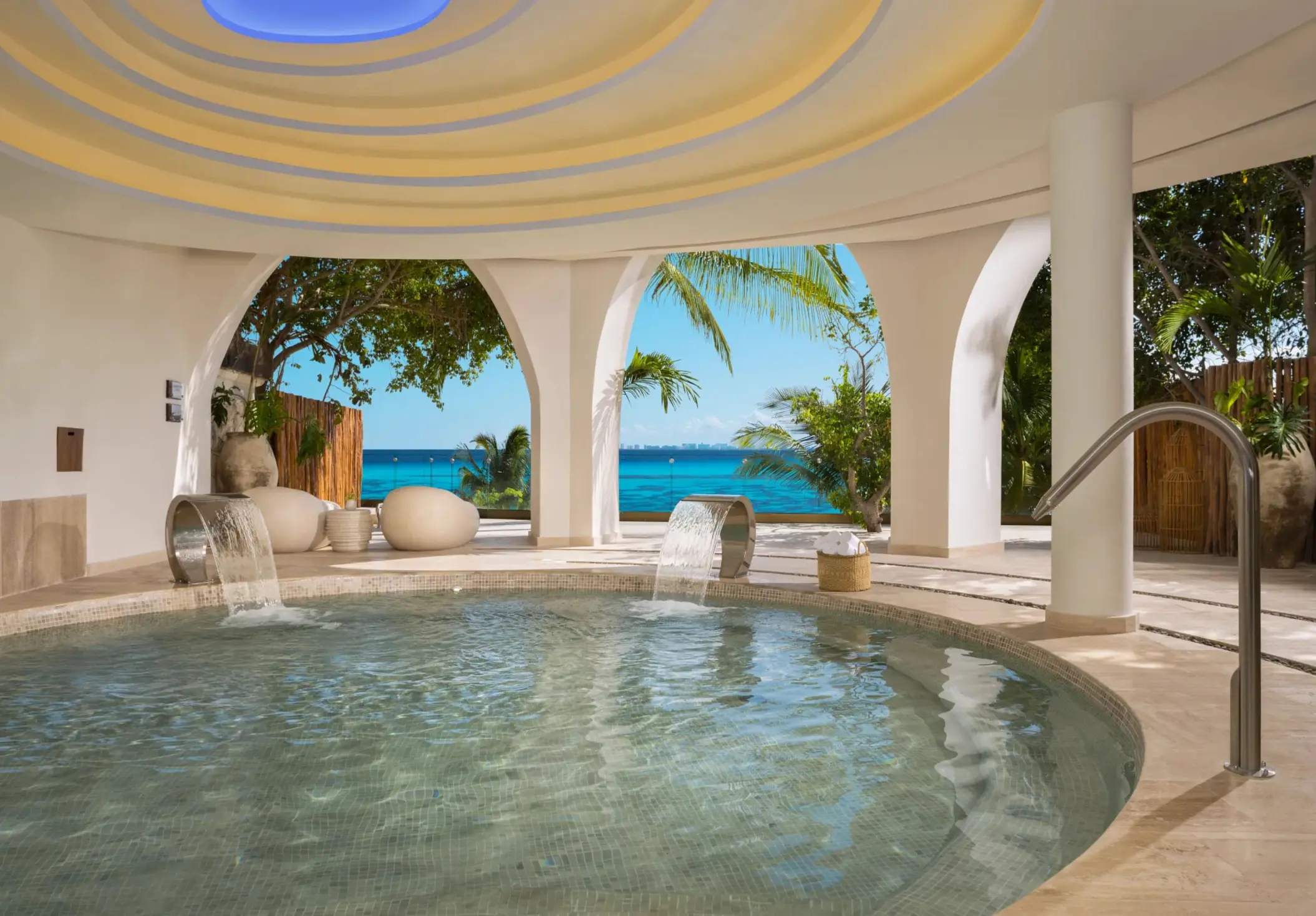 hydrotherapy pool at the spa at Impression Isla Mujeres by Secrets