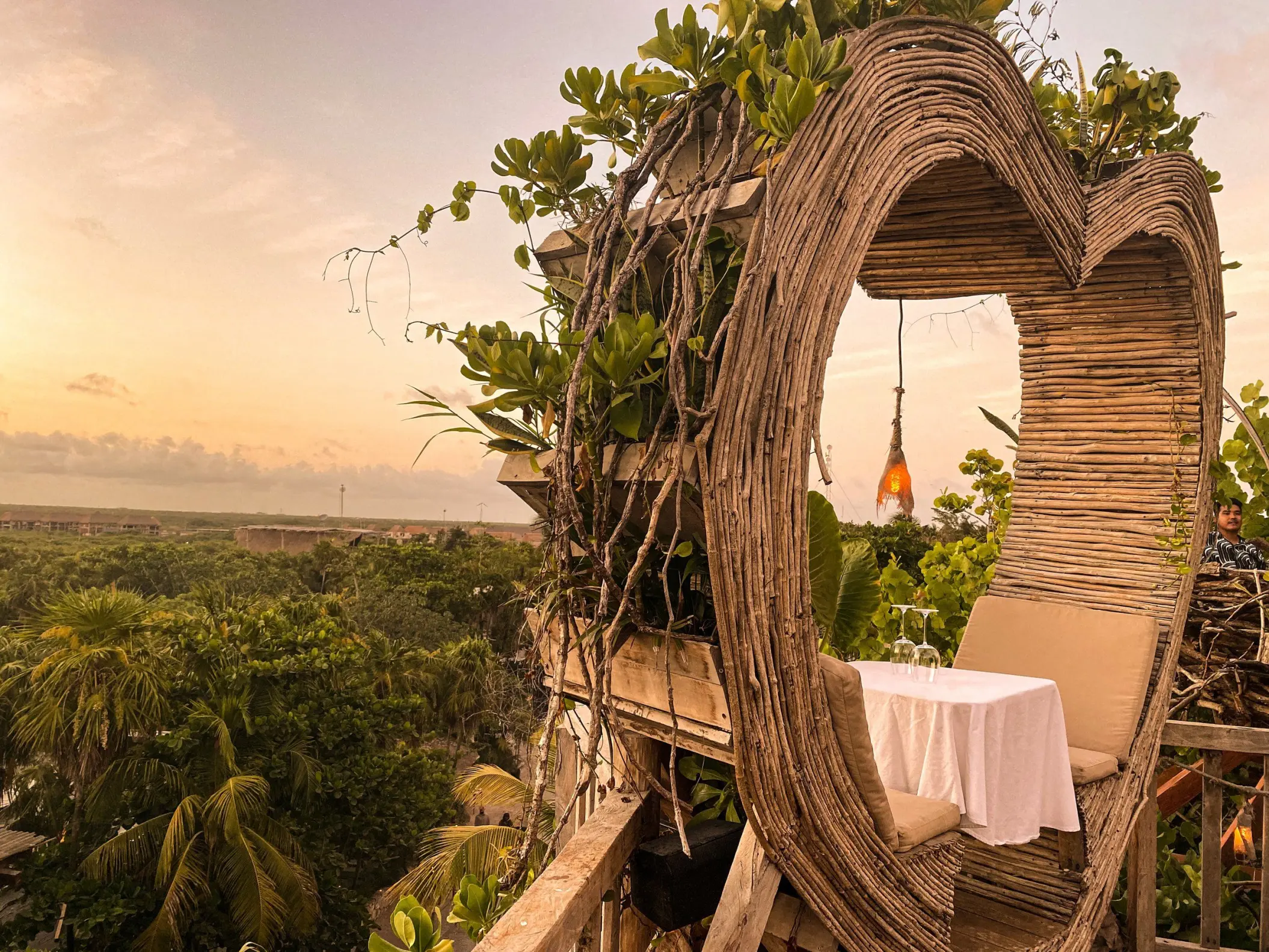 rooftop bar at Kanan Tulum Hotel & Spa