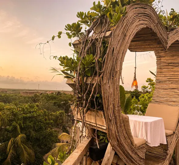 rooftop bar at Kanan Tulum Hotel & Spa