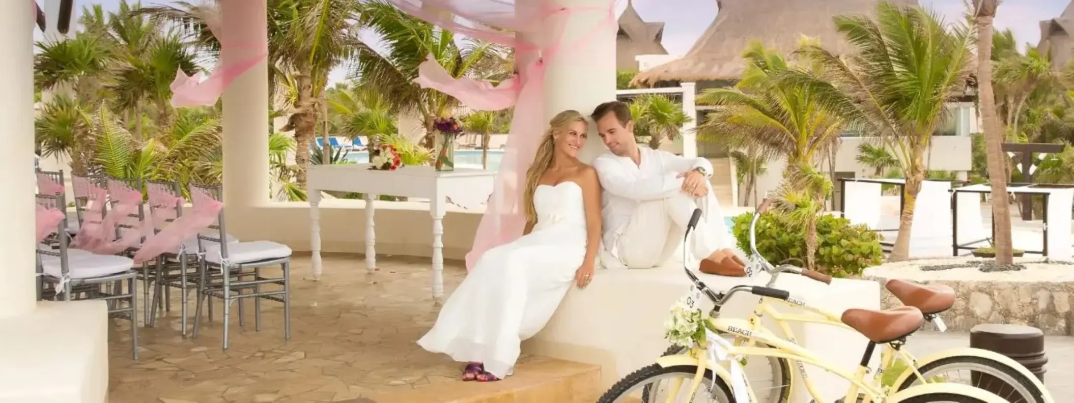 bride and groom at kore tulum