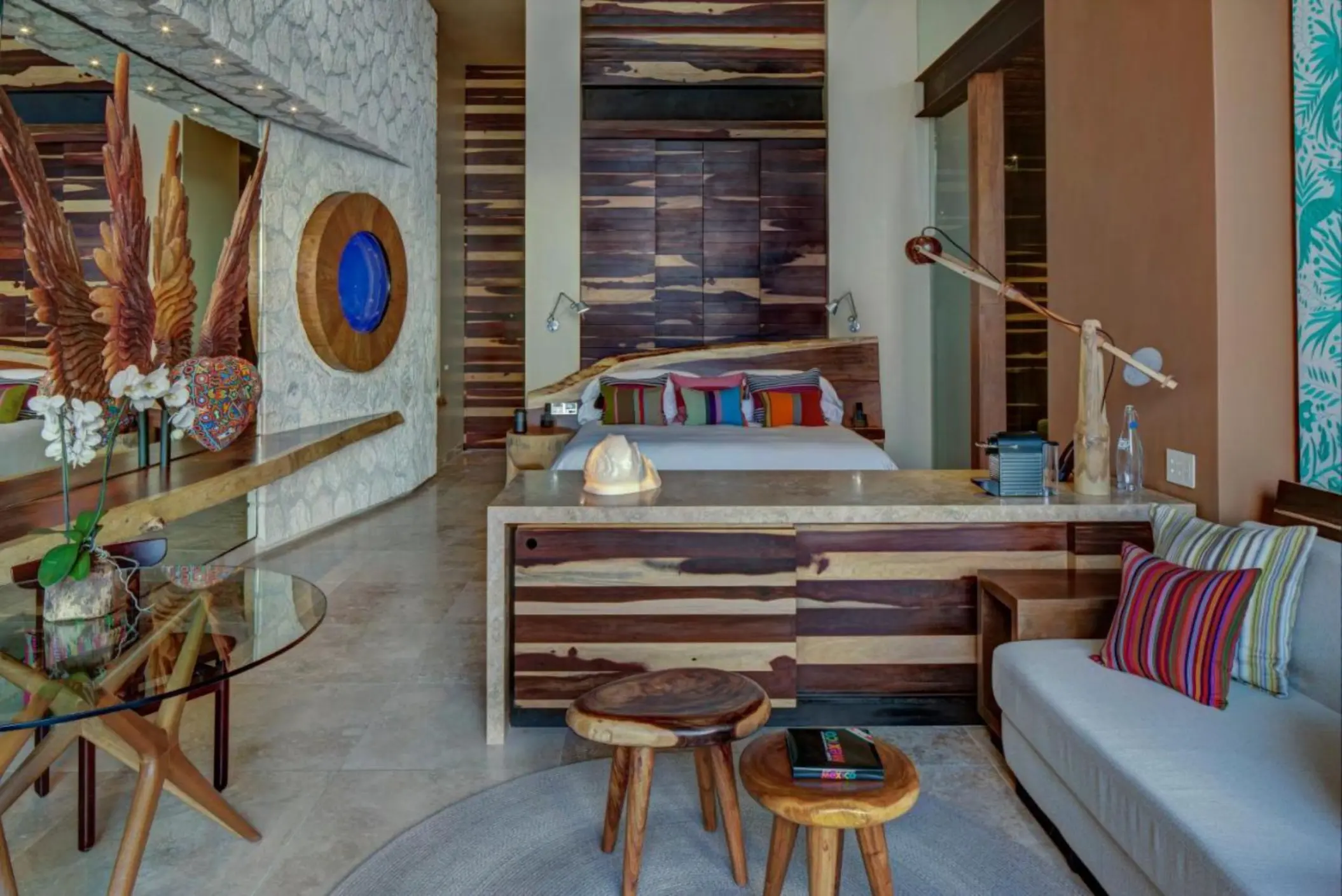 interiors on a suite at La Casa de la Playa