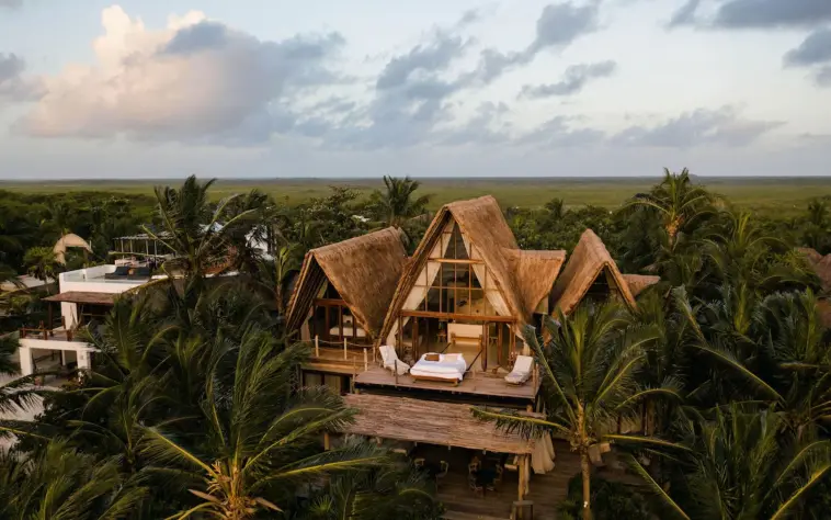 aerial view of La Valise Tulum