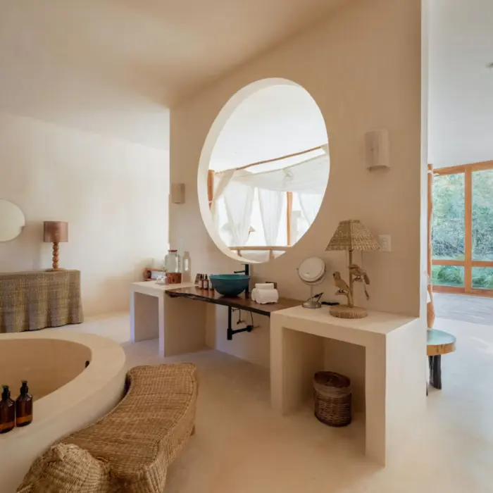 bathroom of suite at La Valise Tulum