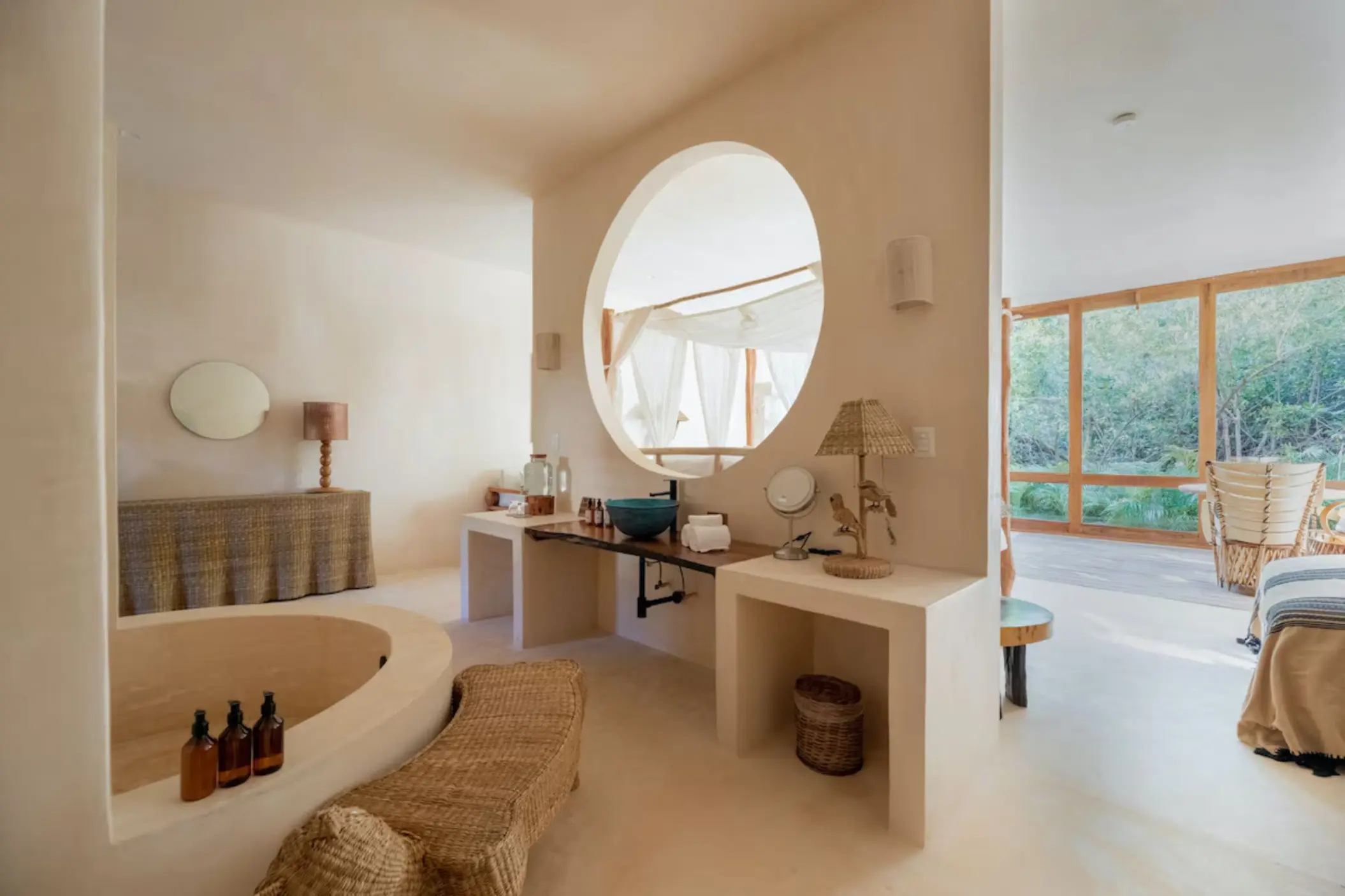 bathroom of suite at La Valise Tulum