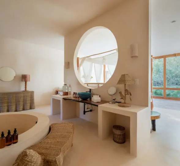 bathroom of suite at La Valise Tulum
