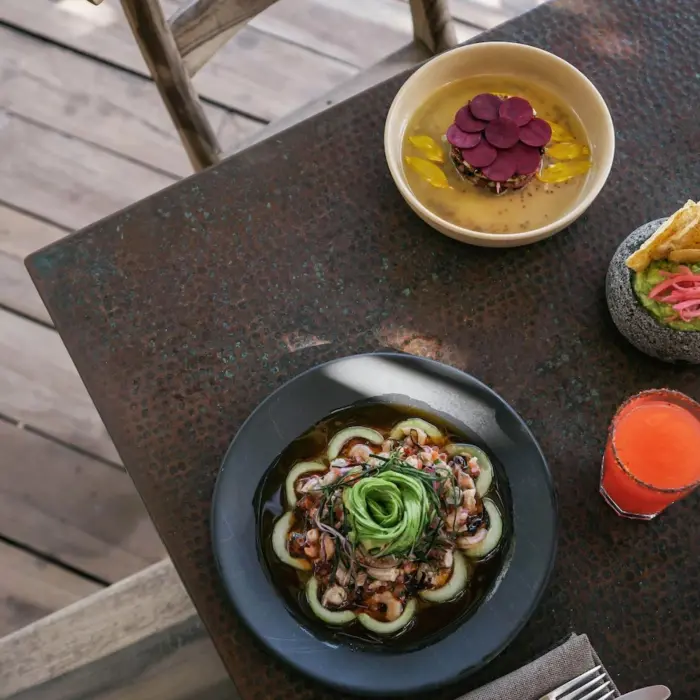 breakfast table at La Valise Tulum