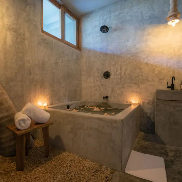 couples treatment room at the spa at La Valise Tulum