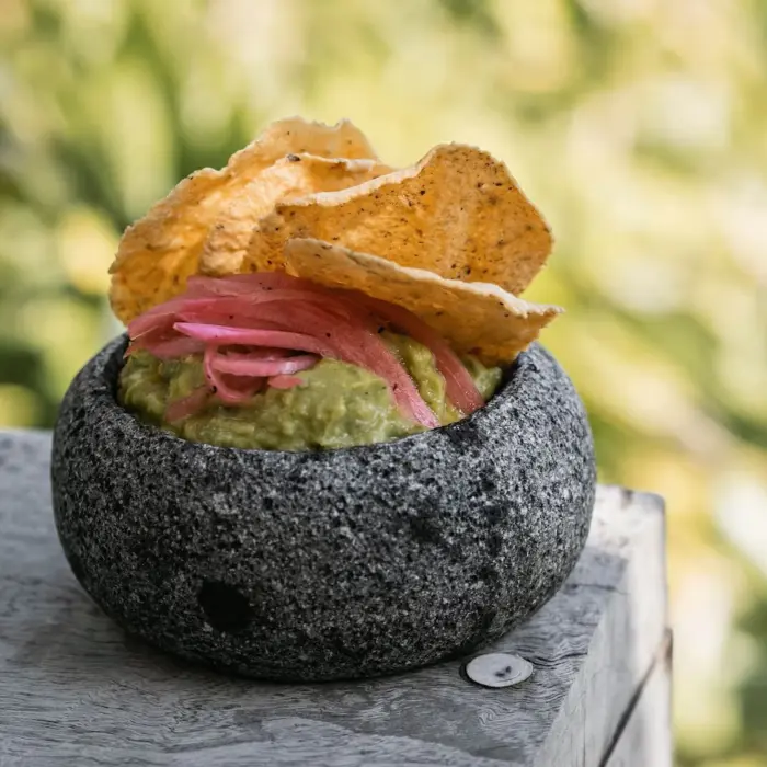 delicious guacamole at La Valise Tulum
