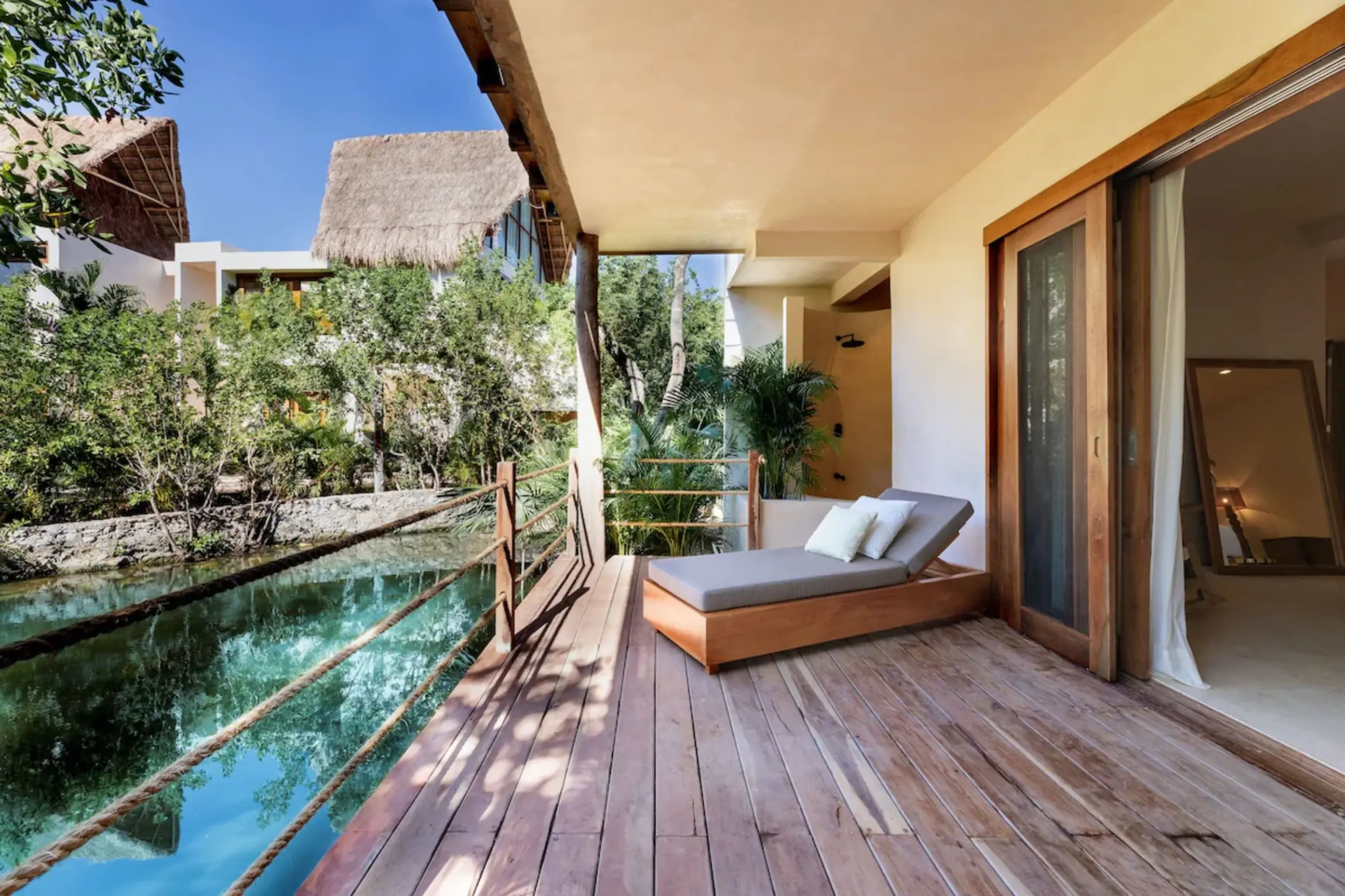 patio of a suite at La Valise Tulum