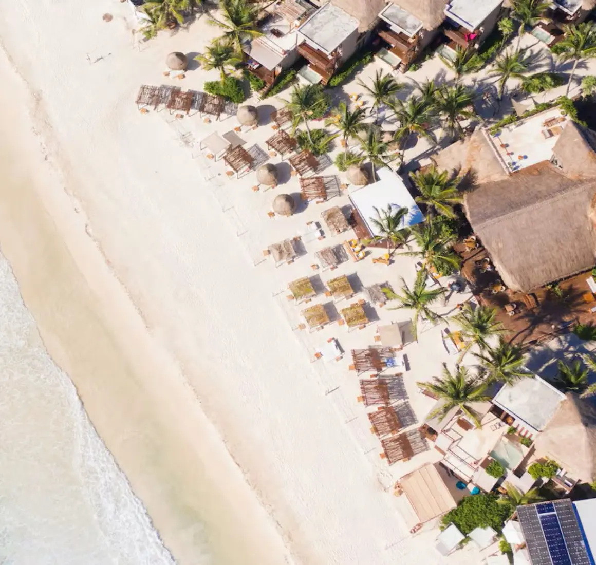 aerial view of La Zebra hotel tulum