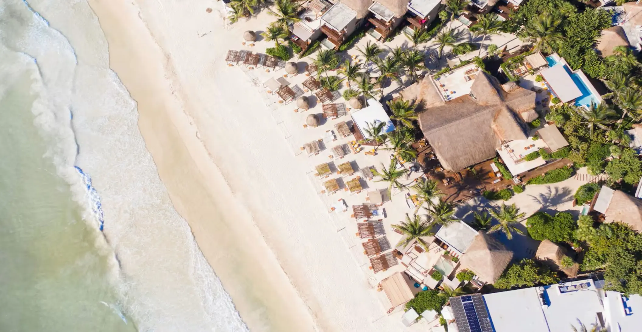 aerial view of La Zebra hotel tulum