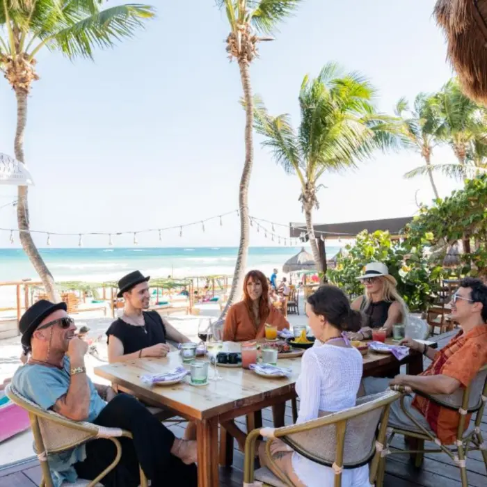 beachside restaurant at La Zebra