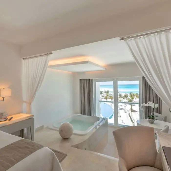 royale honeymoon suite oceanfront at Le Blanc Spa Resort Cancun