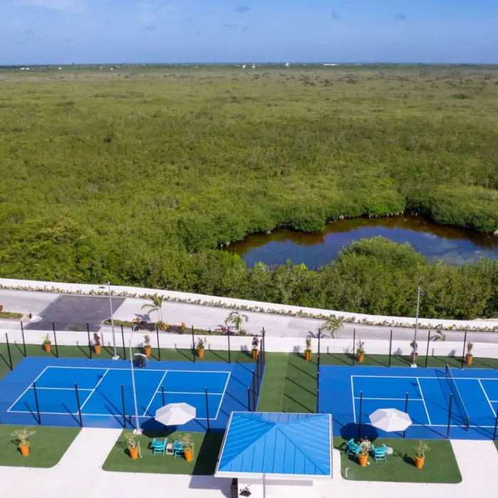 aerial view of the sports court at Margaritaville Island Reserve Riviera Maya