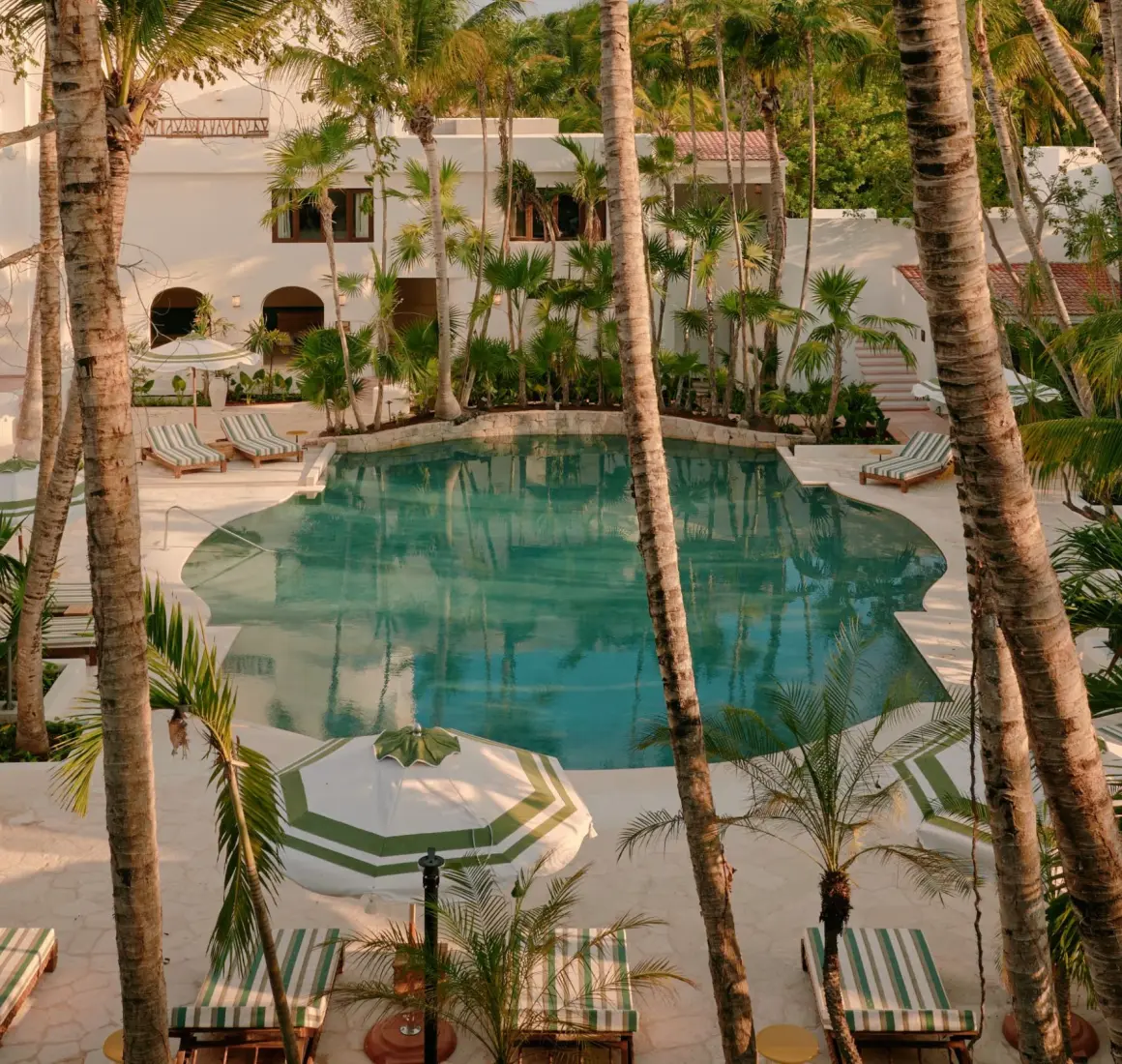 pool and resort buildings at Maroma a Belmond Hotel