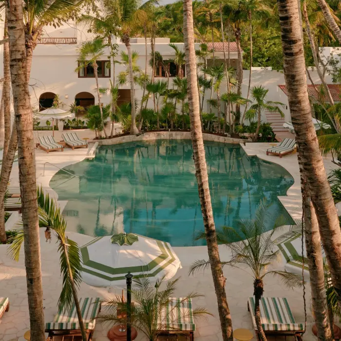 pool and resort buildings at Maroma a Belmond Hotel