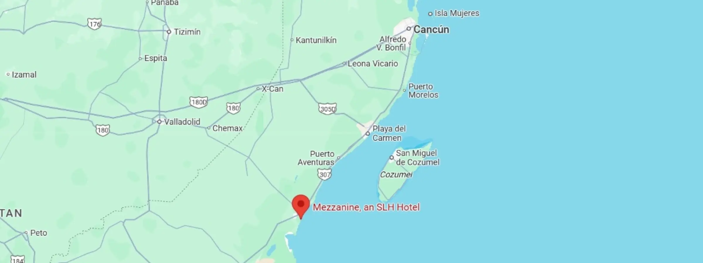 map showing location of Mezzanine Hotel in Mexico