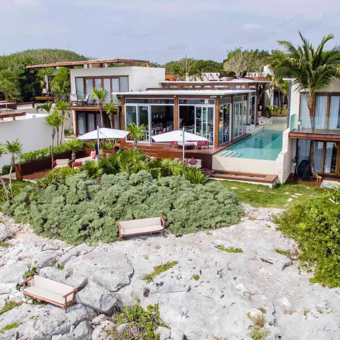 Mi Amor tulum boutique hotel aerial view