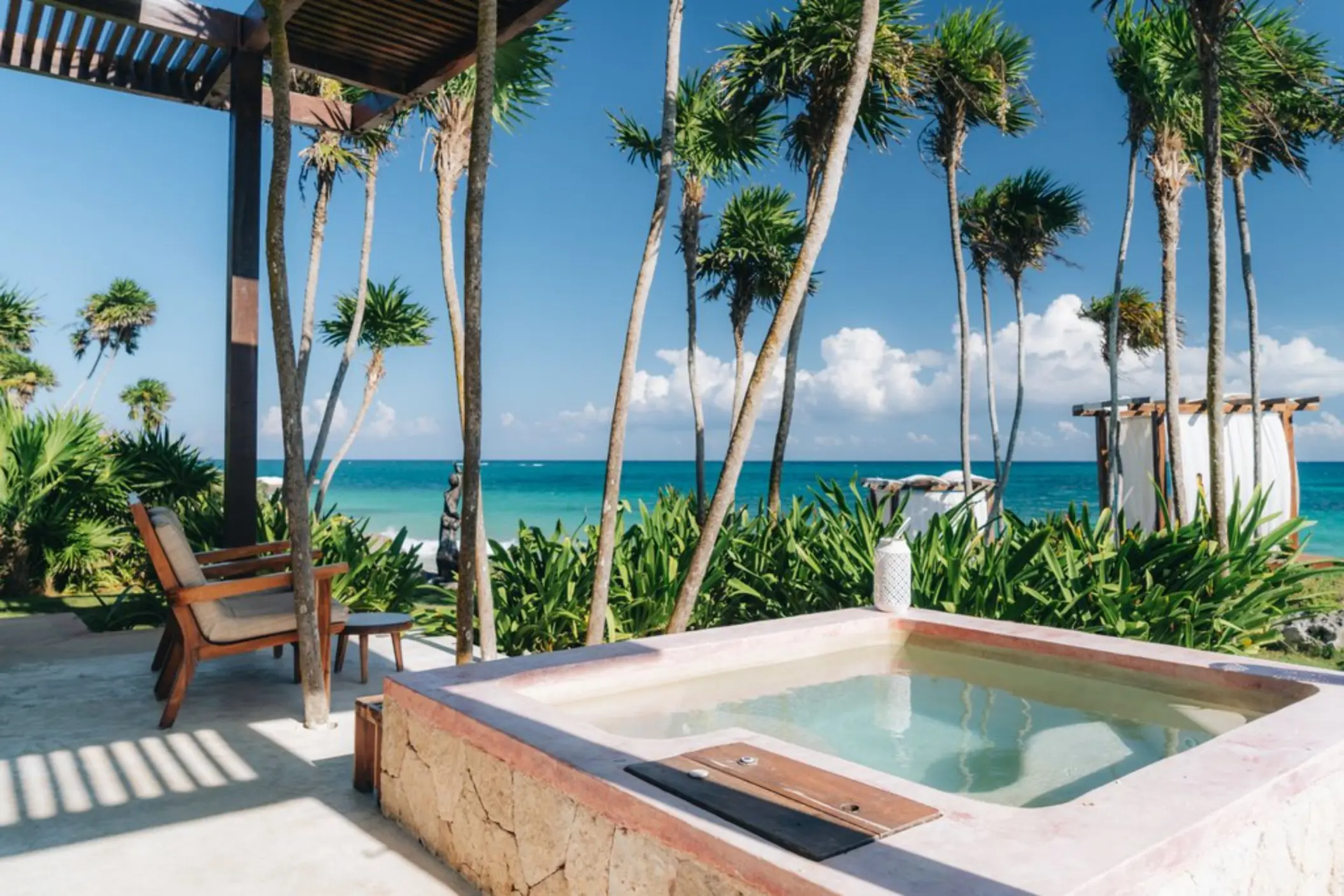 sea front room with plunge pool at Mi Amor