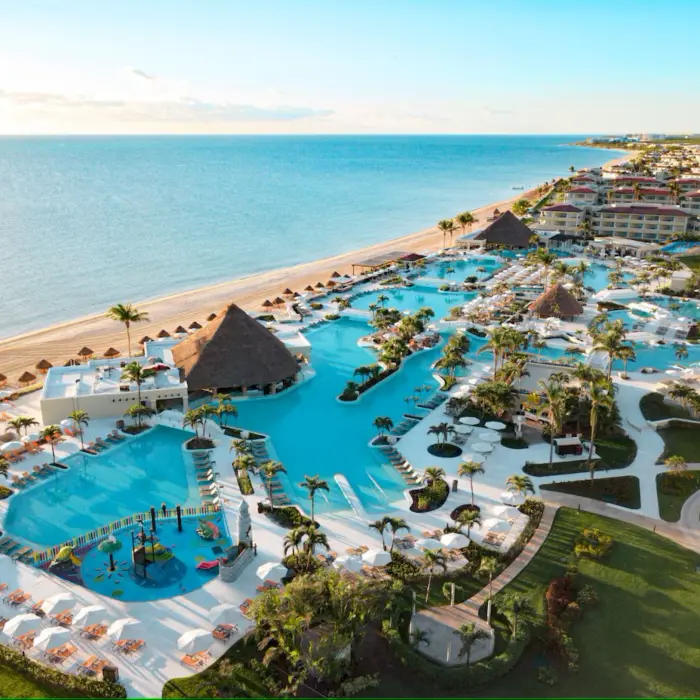 aerial view of Moon Palace Cancun