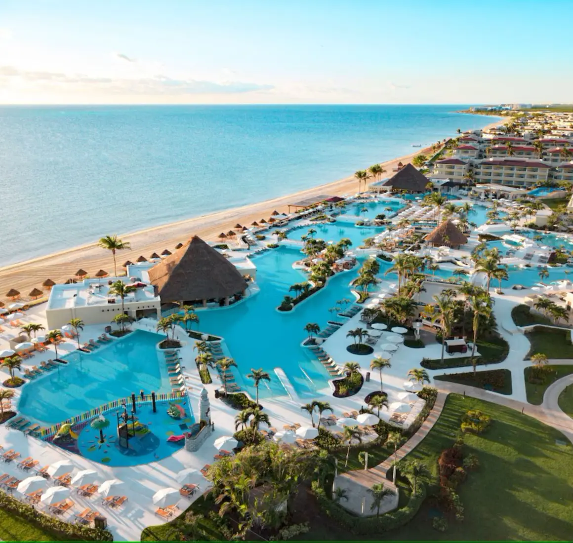 aerial view of Moon Palace Cancun