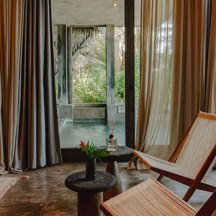 interiors of suite at nomade tulum
