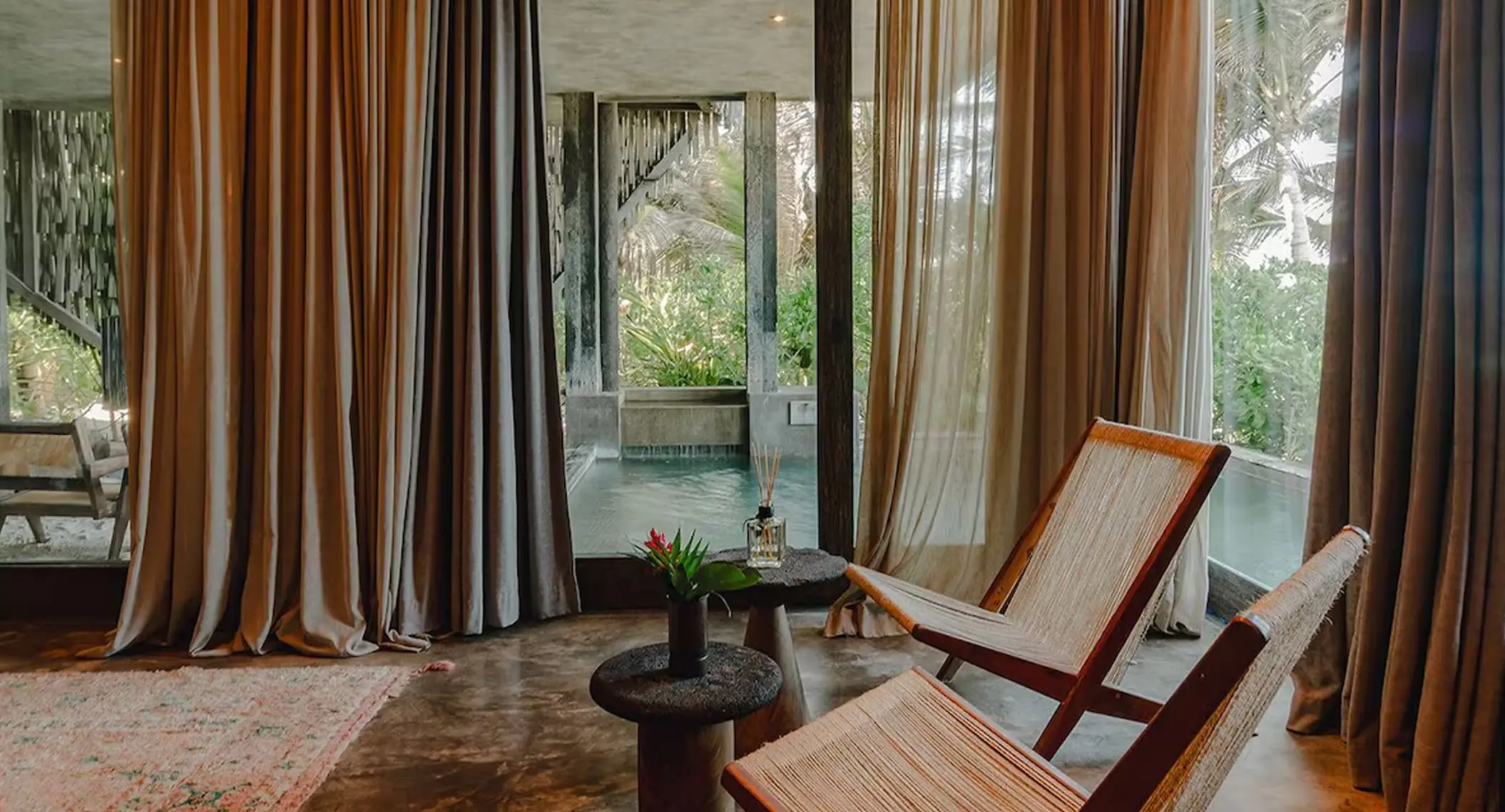 interiors of suite at nomade tulum