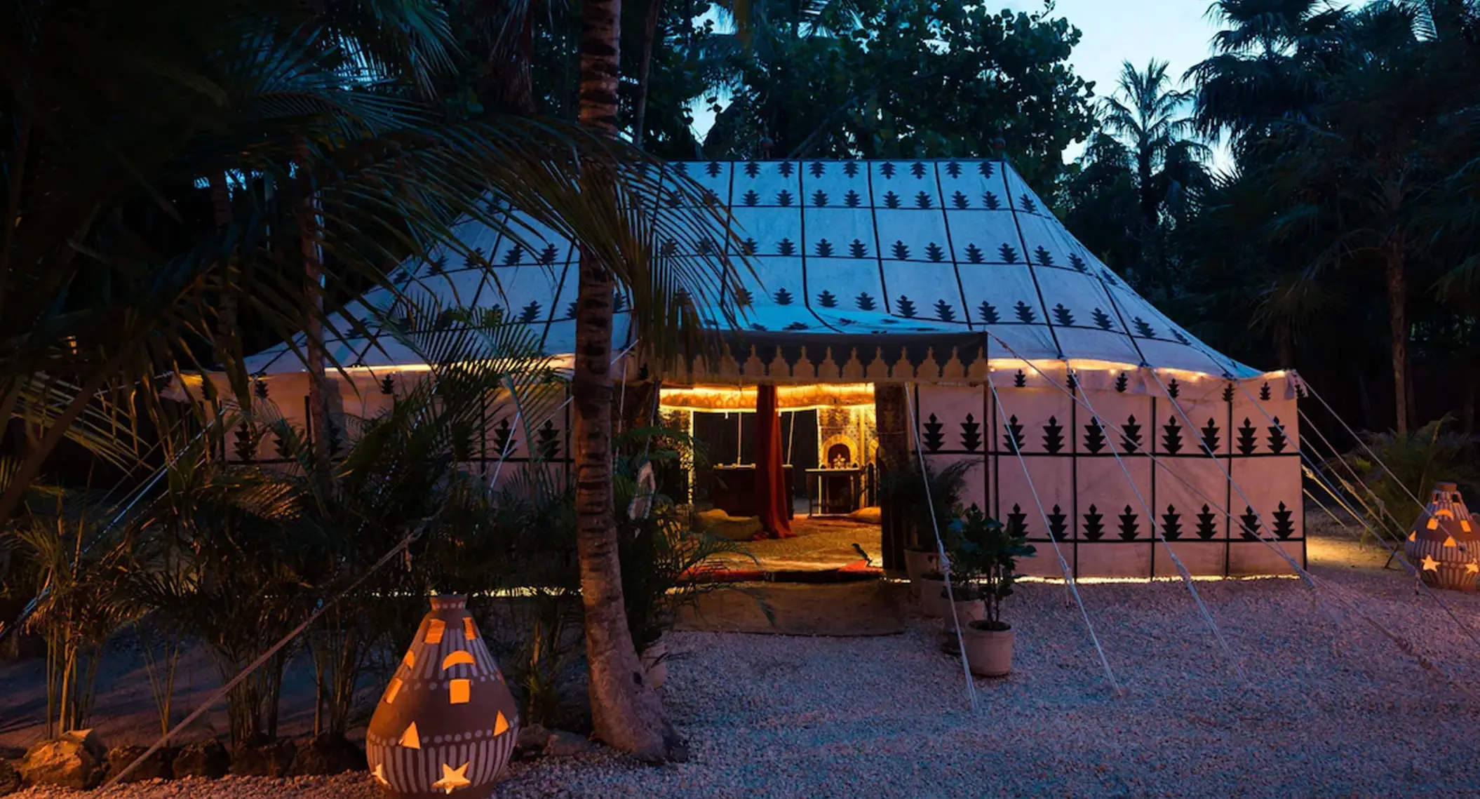 event tent at nomade tulum