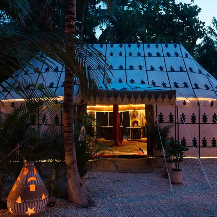 event tent at nomade tulum