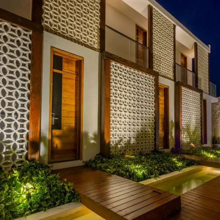 accommodations in the night at O'Tulum Boutique Hotel