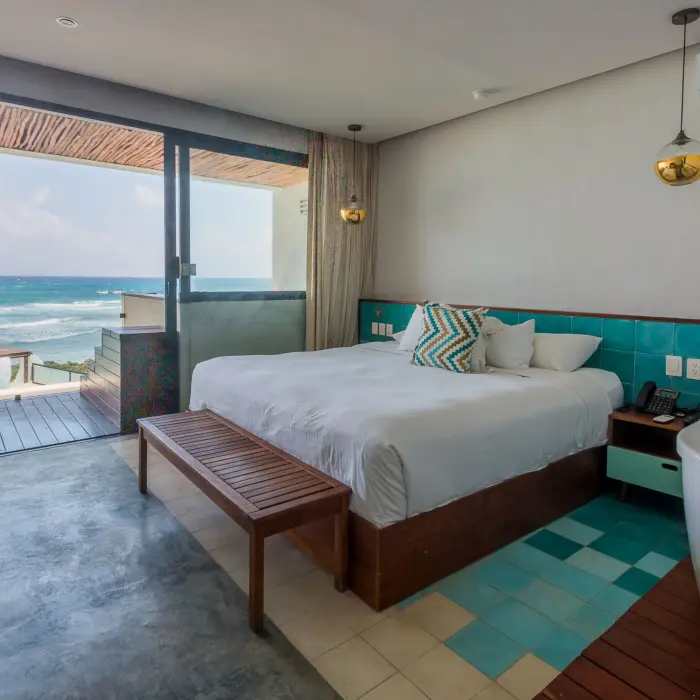 interior of sea view suite at O'Tulum Boutique Hotel