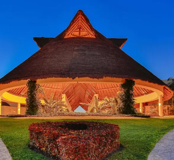 exterior of Occidental at Xcaret  at night