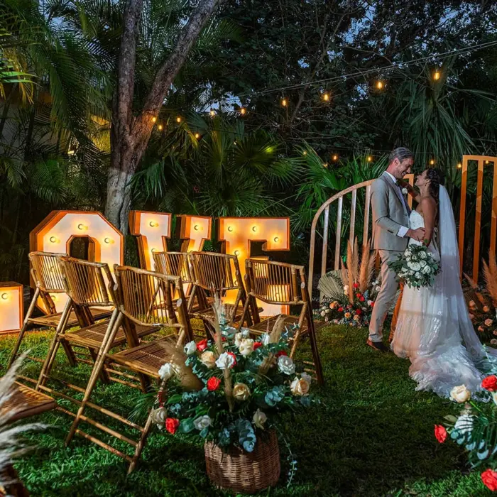 bride and groom at Ocean Riviera Paradise