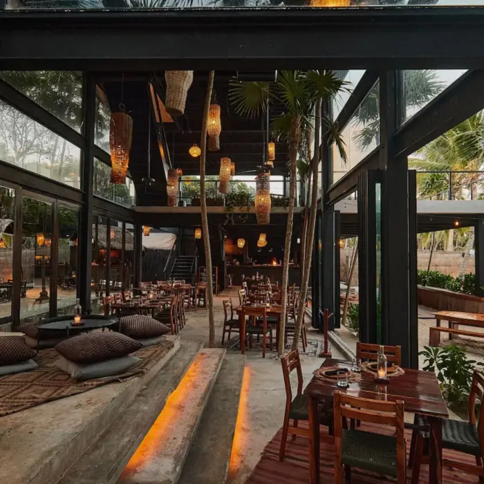 beachside restaurant at Our Habitas Tulum